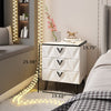 Modern Glossy Finish Endearing Wooden Nightstand - Lixra