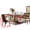Contemporary Design Wooden Finish Palatial Dining Table Set - Lixra