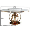 Modern Delectable Marble-top Dining Table With Lazy Susan - Lixra