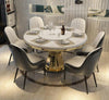 Royal Luxurious Minimalistic Designed Marble Top Dining Table Set - Lixra