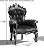 Set of 2 Antique Style Luxurious Velvet Fabric Accent Chair With Side Table / Lixra