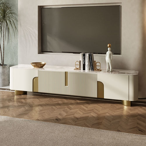 Modern Beige Sintered Stone Magnificent Design TV Cabinet / Lixra