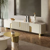 Modern Beige Sintered Stone Magnificent Design TV Cabinet / Lixra