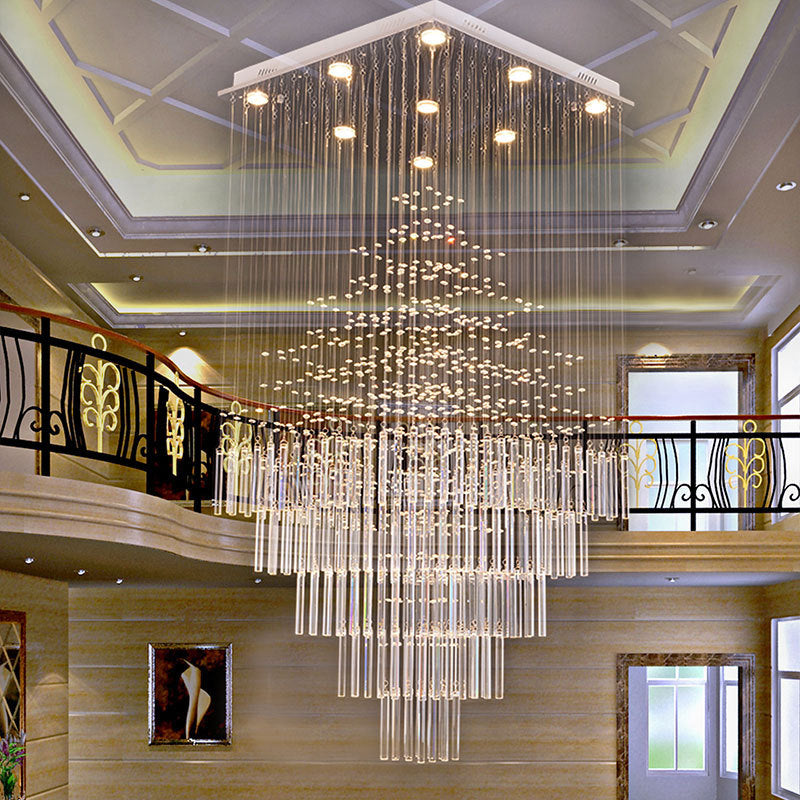 Semi-Flush Mounted Glitzy Crystal Modern Chandelier - Lixra