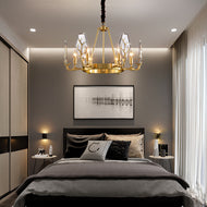 Antler Design Copper Round Nifty Modern Chandelier - Lixra