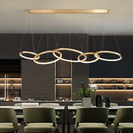 Gold Finish Luminous Pendant Light / Lixra