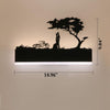 Creative Wild Black Design Wood Art Light Wall Lamp - Lixra