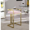 Set Of 2 Light Luxury Golden Finish Stylish Velvet High Raised Chairs / Lixra