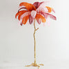Adorable Ostrich Feather Luxurious Golden Body Nordic Night Lamp- Lixra