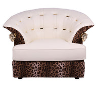 Luxurious Leather Accent Chair with Modern Design / Lixra