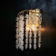 Modern Gleamy Crystal Metallic Wall-Sconces / Lixra