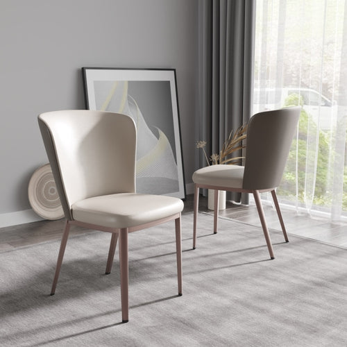 Set of 2 Modern Luxurious Leather Dining Chair / Lixra