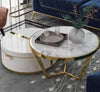 Imperial Modern Luxurious Two-Toned Centre Marble Top Coffee Table - Lixra