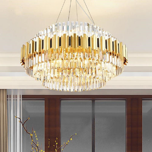 Stylish Golden Chandelier For Living Room - Lixra