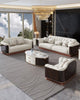 Modern Luxurious White Leather Sofa Set - Lixra