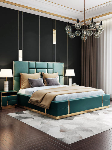 Modern Light Luxurious Exquisite and Spacious Leather Bed / Lixra