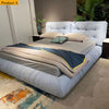 Exquisite Button Tufted Design Velvet Upholstered Appealing Bed / Lixra