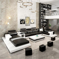 Urban Trend Luxurious Leather Sectional Sofa Set / Lixra