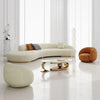 Modern Curved Fabric Sofa with Single Seater / Lixra