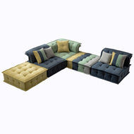 Multicolor L-Shaped Modular Sectional Sofa / Lixra