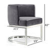 Modern Solid Metal Leg Soft Cushioned Dining Chair - Lixra