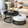Luxurious Modern Look Glossy Finish Glass Top Coffee Table - Lixra