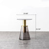 Glass Finish  Round Top Minimalist Coffee Table - Lixra