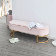 Modern Appealing Capacious Velvet Fabric Ottoman - Lixra