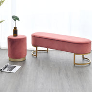 Modern Endearing Spacious Velvet Fabric Ottoman - Lixra