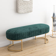 Modern Astounding Line Design Velvet Fabric Ottoman - Lixra