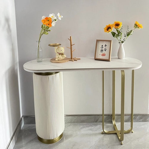 Aesthetic Style Modern Marble Top Accent Table / Lixra