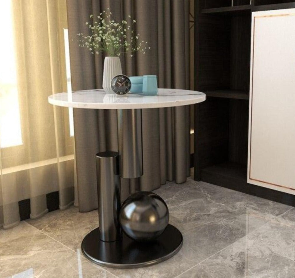 Luxury Round Marble Side Table / Lixra