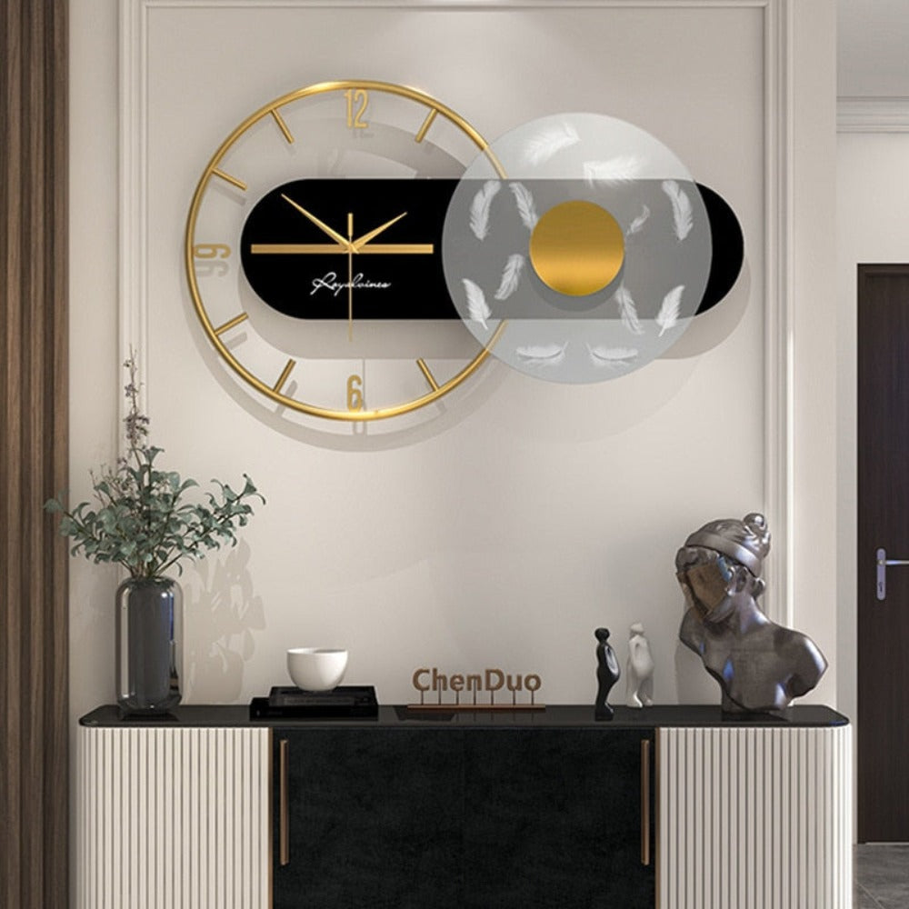 Gold Metallic Light Luxury Wall Clock - Lixra