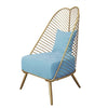 Trendy Golden Leaf Style Metallic Accent Chair-Lixra