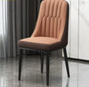Nordic Style Wooden Construct High Comfort Leather Dining Chairs - Lixra