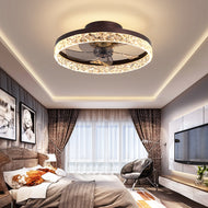 Nordic Crystal Shaded Aluminum Ceiling-Fan / Lixra