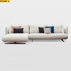 Medium Sized Home Desire L-Shaped Fabric Sectional Sofa Set - Lixra