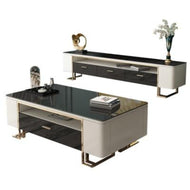 Signature Look Modern Designed Glass Coffee Table TV Stand  - Lixra