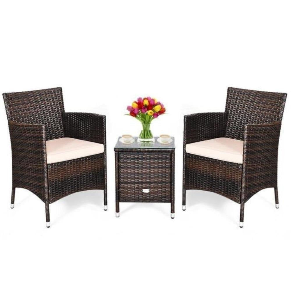 Modern 3-Piece Rattan Outdoor Furniture Set / Lixra