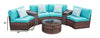 7 Pcs Modern Luxurious Outdoor Sectional Sofa Set / Lixra