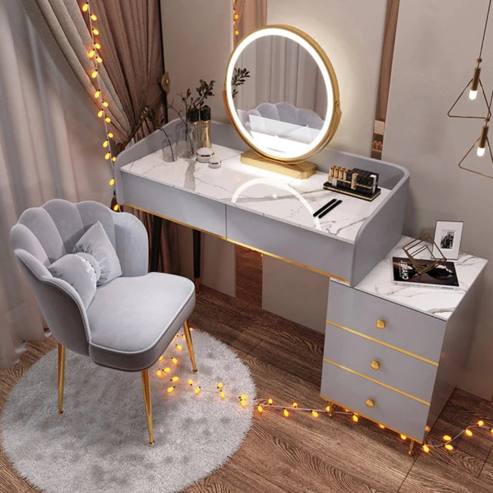Modern Lavish Marble-Top Splendid Dresser Cabinet - Lixra