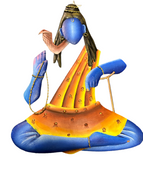 Meditating Idol Metal Wall Decor / Lixra