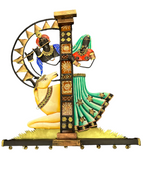 Colorful Couple & Animal Pillar Hanging / Lixra