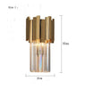 Modern Contemporary Chrome Finish Crystal Clear Light Wall Lamp