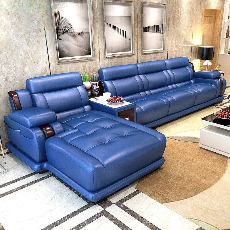 Modern Design Luxurious Palatial Leather Sectional Sofa