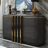 Modern Contemporary Wooden Curved Luxury Door Cabinet - Lixraa