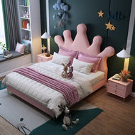 Princess Crown Fabric Children's Bed / Lixra