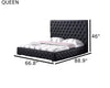 Contemporary Vintage Button Tufted Leather Bed - Lixra