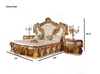 European Style Wooden Hand-Carved Leather Bed / Lixra