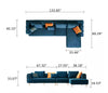Contemporary Style Splendorous Fabric Sectional Sofa / Lixra